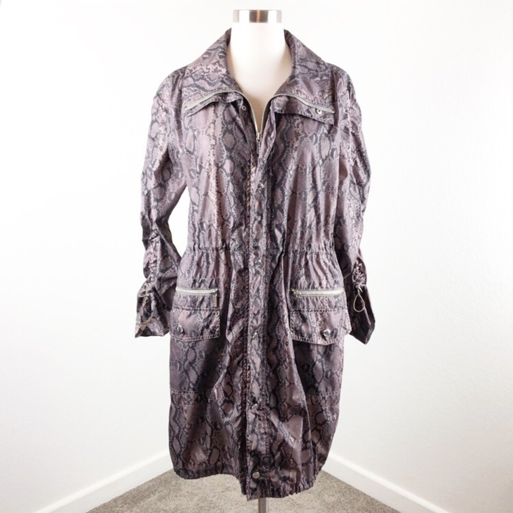 Michael Kors Python Snake Print Raincoat